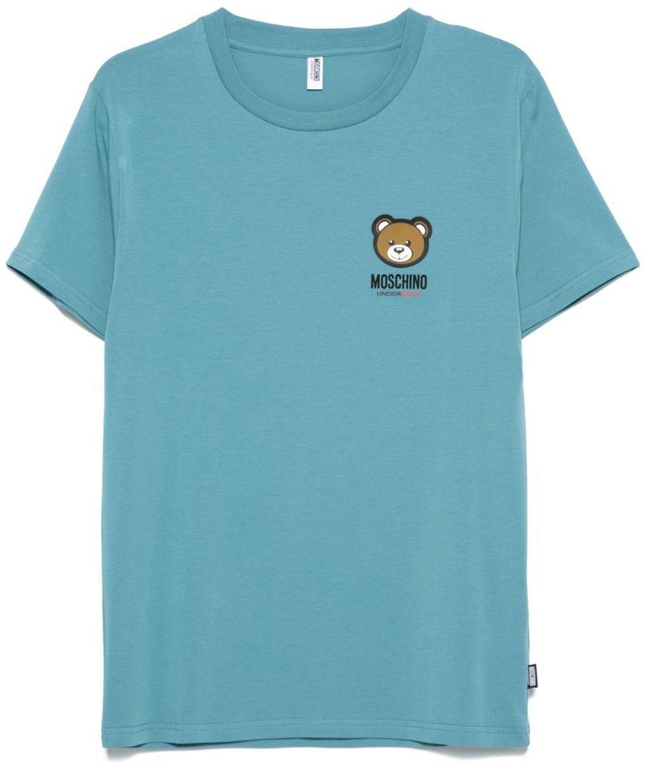 Moschino T-Shirts And Polos Blue Blauw