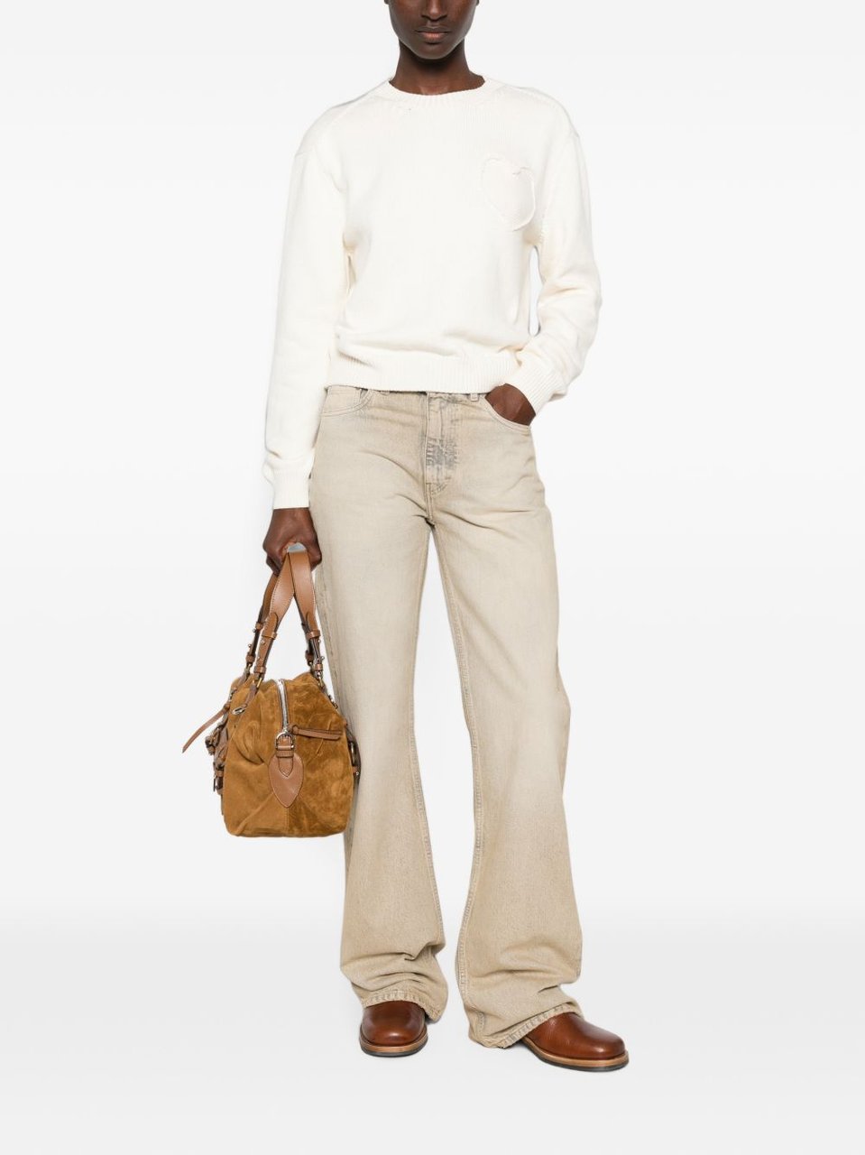Moschino Sweaters Ivory Wit