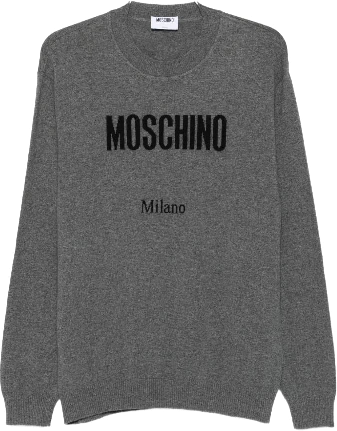 Moschino Logo Print Grey Sweatshirt Grijs