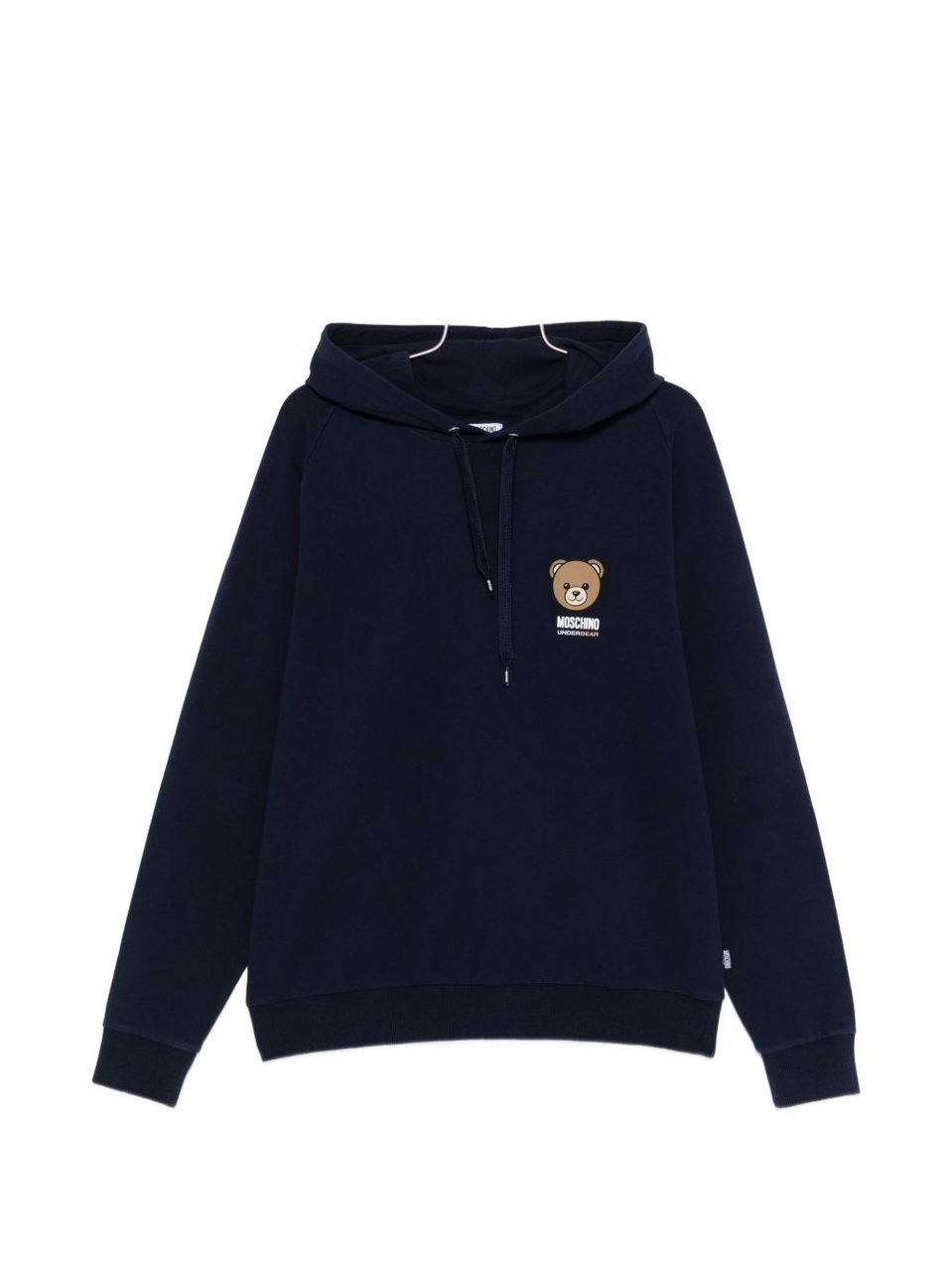 Moschino Blue Silk and Nylon Blend Hoodie Blauw