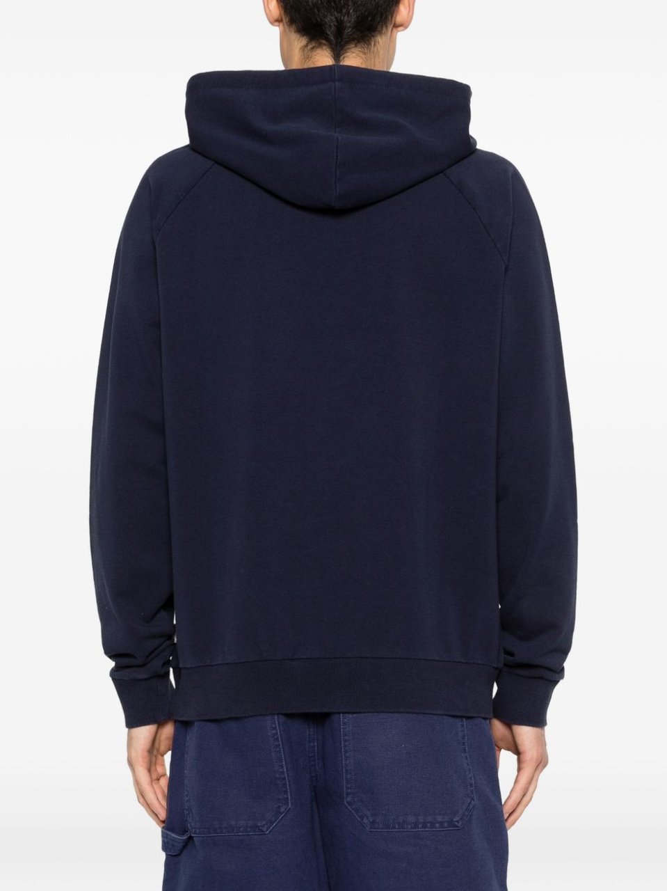 Moschino Blue Silk and Nylon Blend Hoodie Blauw