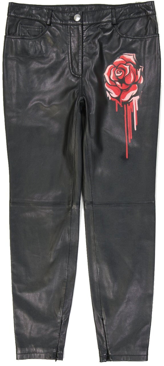 Moschino Boutique Moschino Leather Pants Zwart