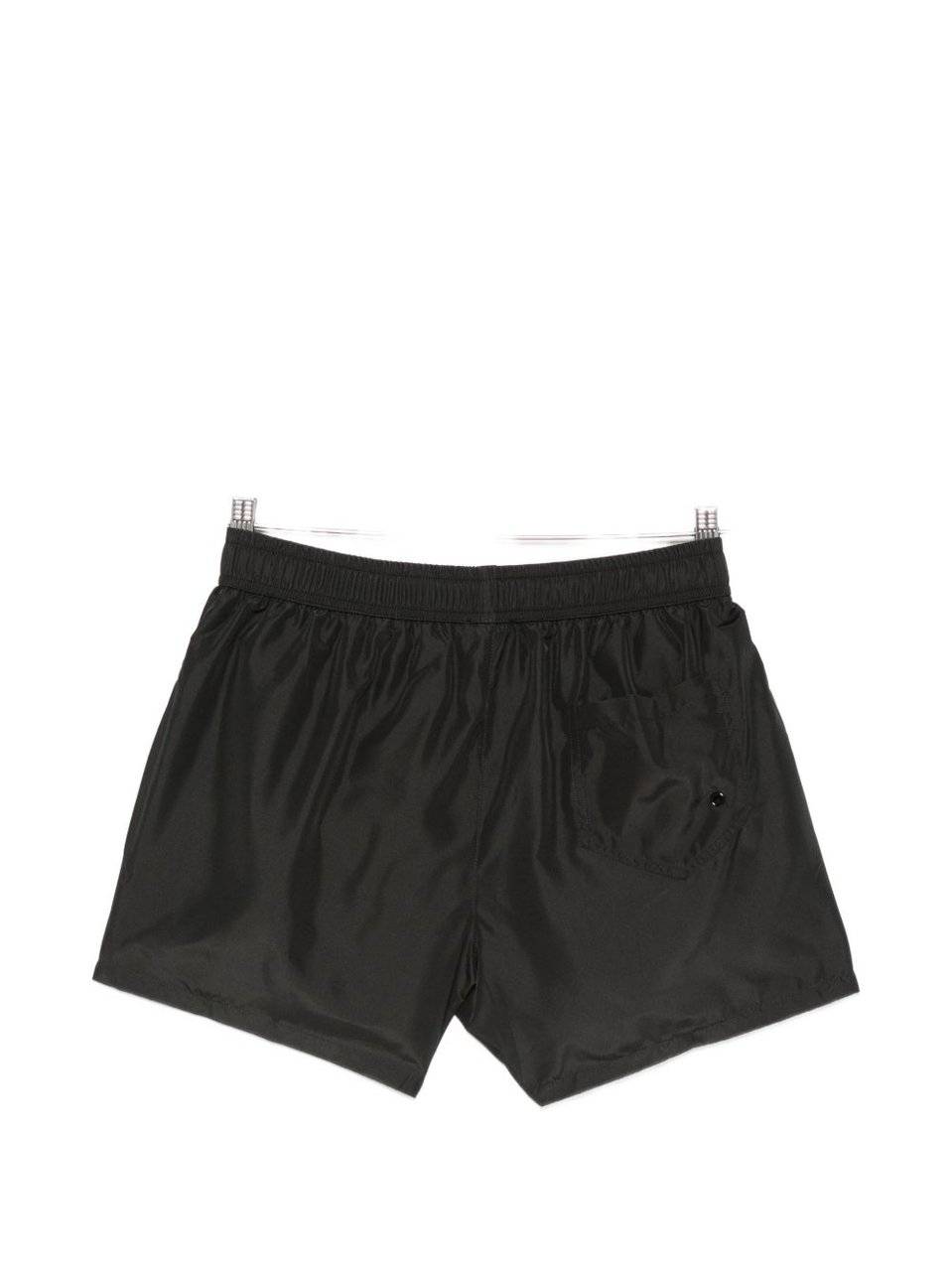 Moschino Black Logo Print Drawstring Swim Shorts Zwart