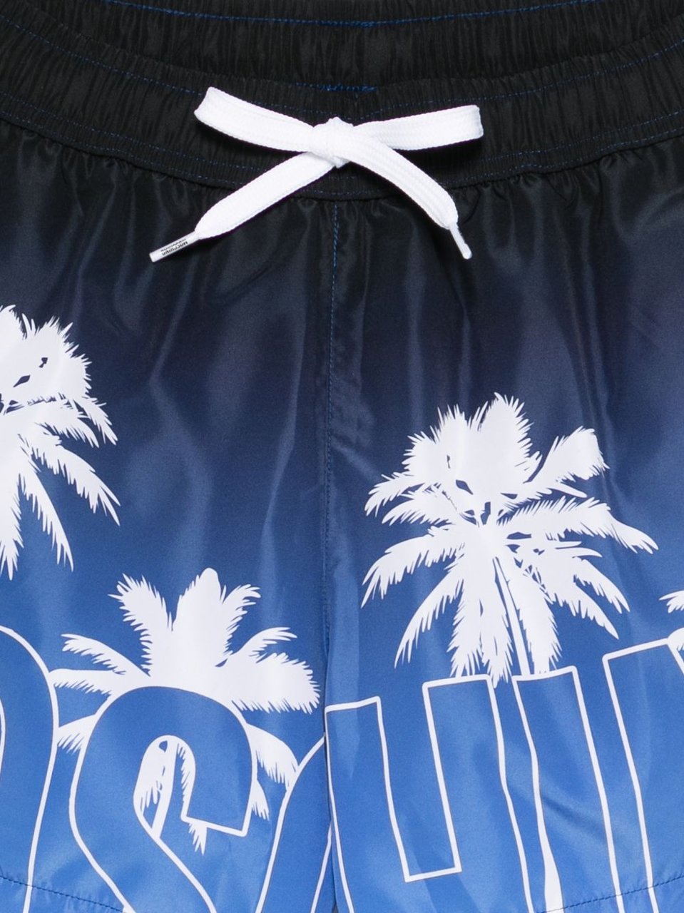 Moschino Silk and Nylon Blend Quick-Dry Swimwear Blauw