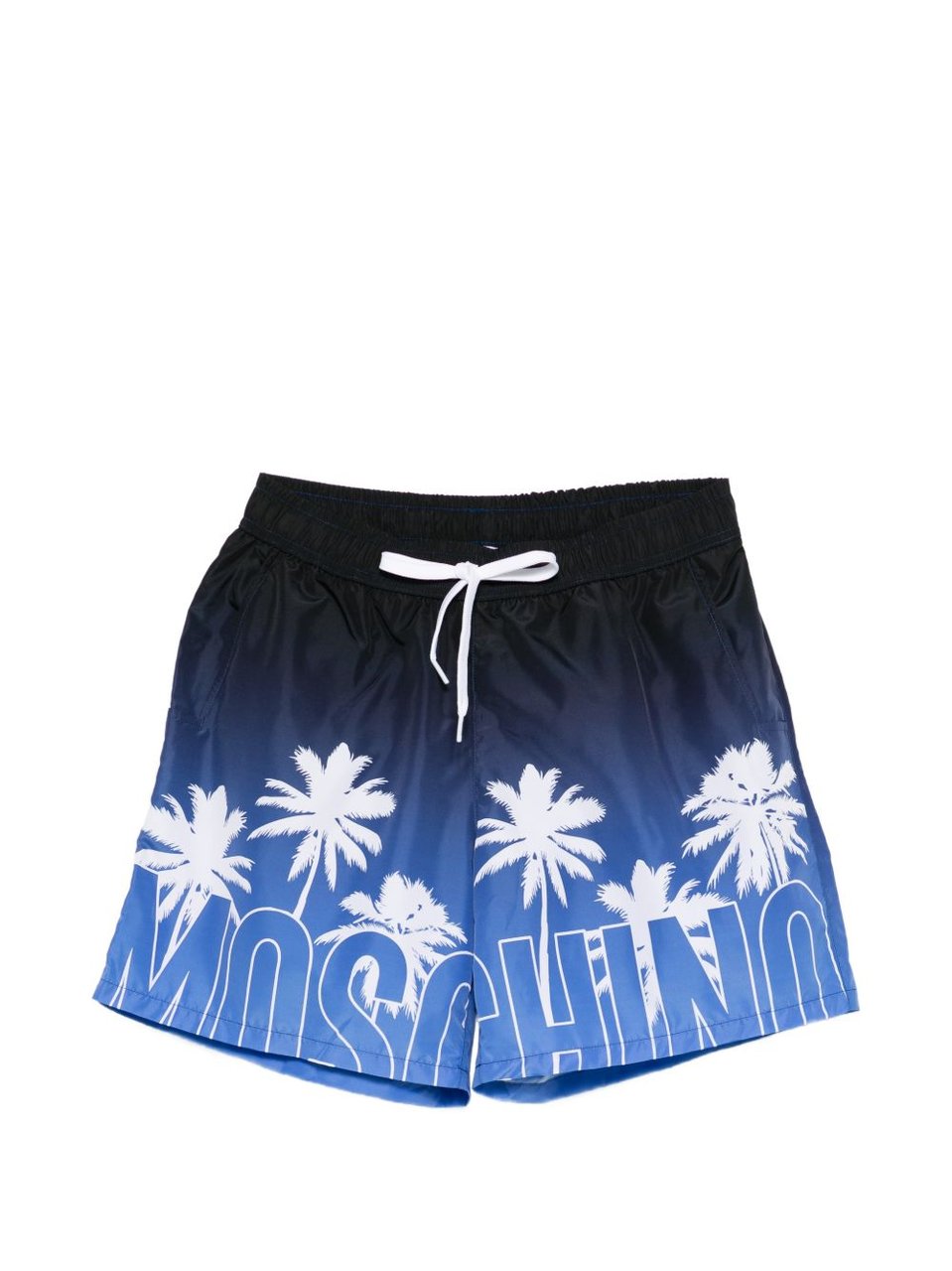 Moschino Silk and Nylon Lightweight Mesh Swimwear Zwart
