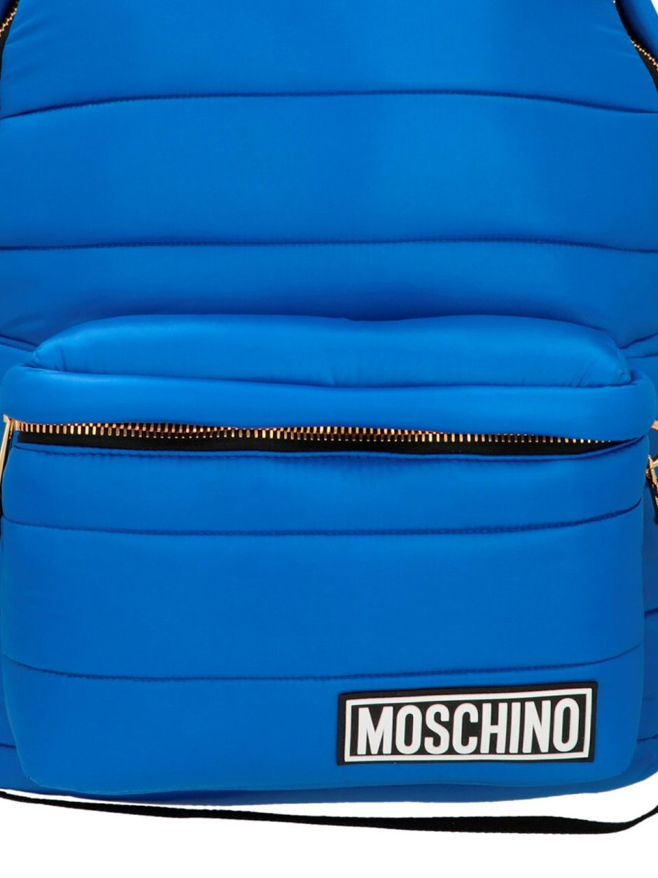 Moschino Quilted Hooded Backpack Blauw