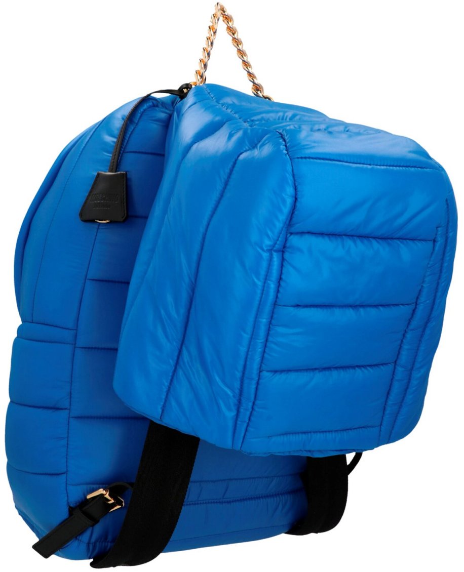 Moschino Quilted Hooded Backpack Blauw