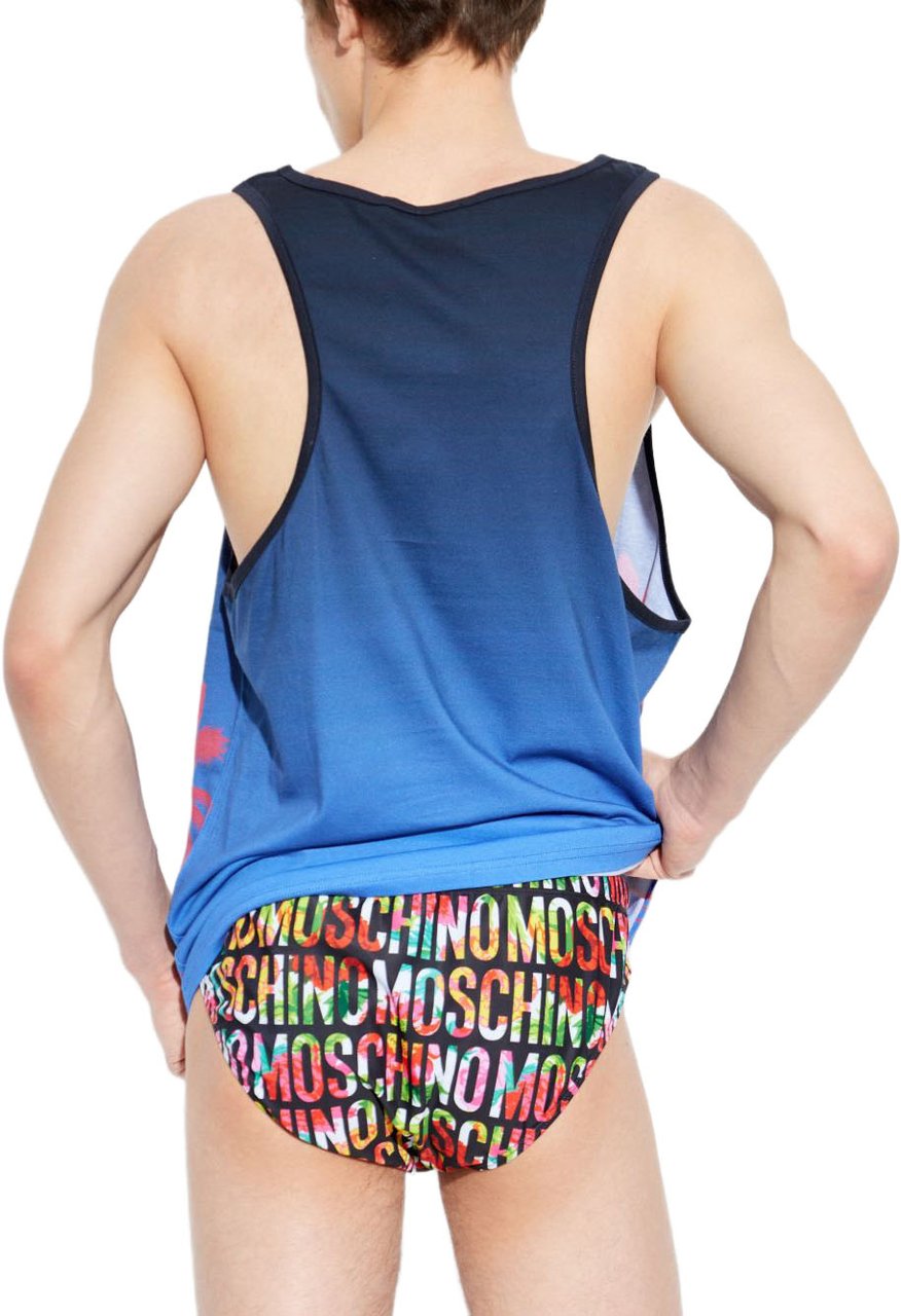 Moschino T-Shirts And Polos Multi Blue Blauw