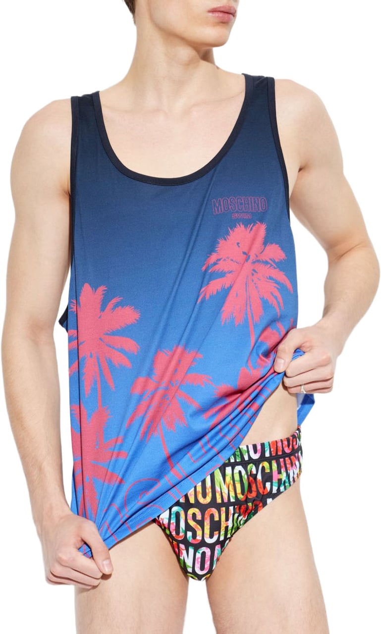 Moschino T-Shirts And Polos Multi Blue Blauw