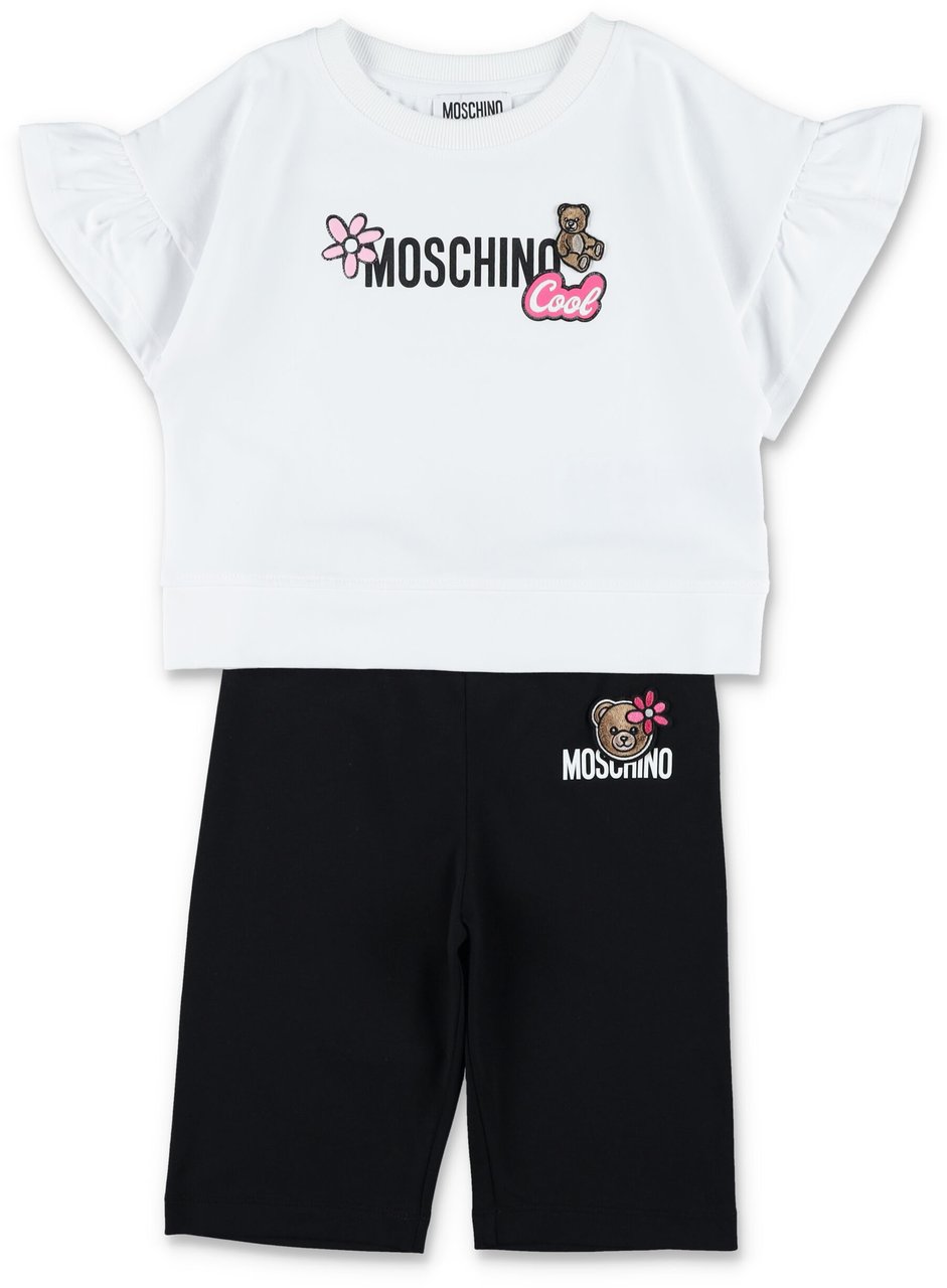 Moschino Leggings+Tee Bianco Divers