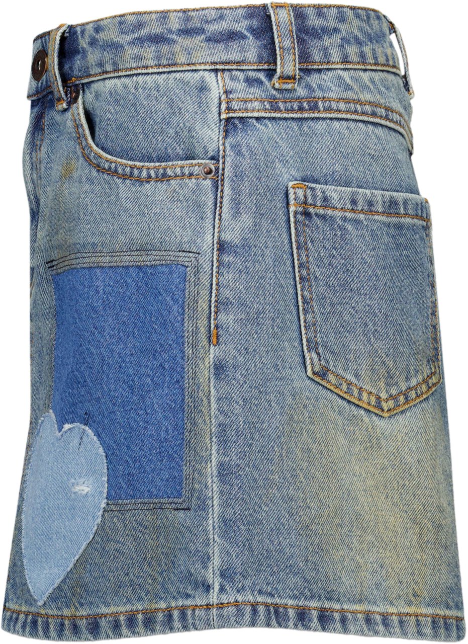 Moschino Moschino Kinder Meisjes Rokje In Jeans Blauw