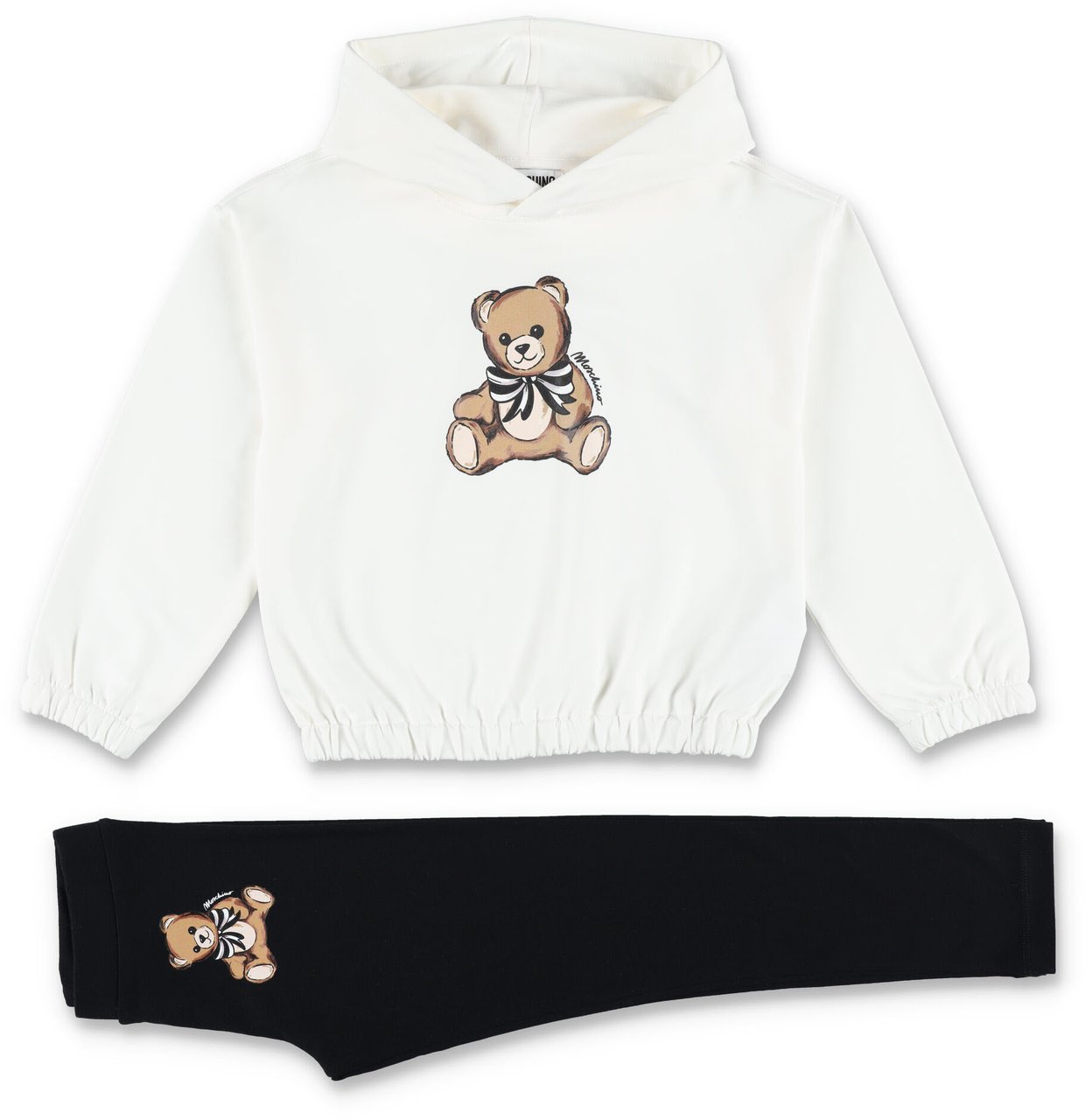 Moschino Set Hoodie+Leggins Whtblack Divers
