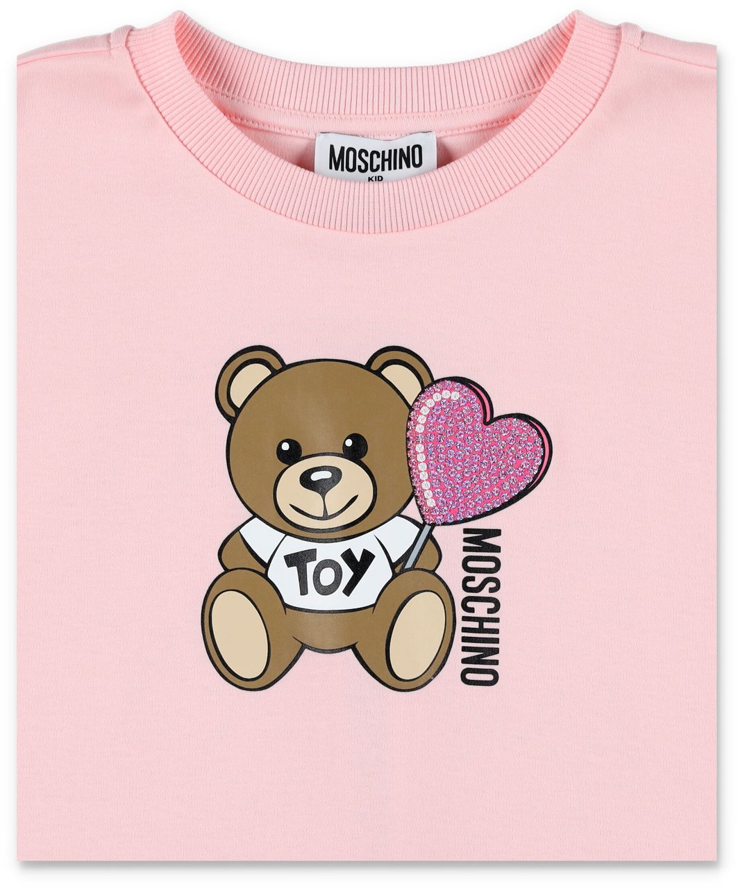 Moschino Dress Fleece Bear Sugar Pink Roze