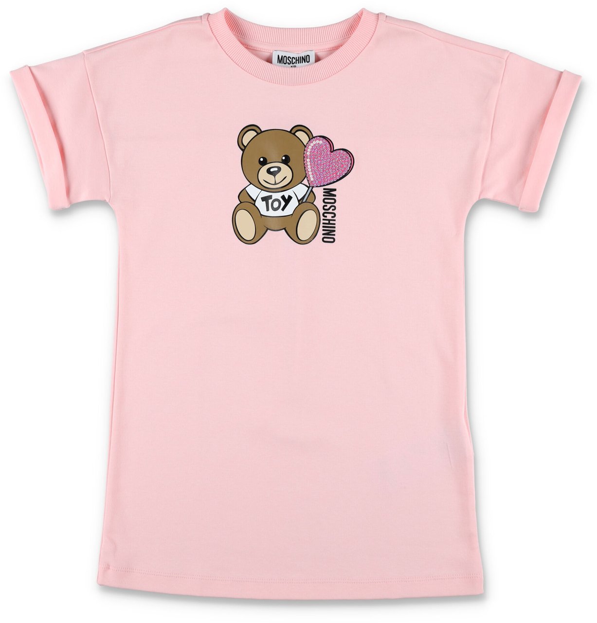 Moschino Dress Fleece Bear Sugar Pink Roze