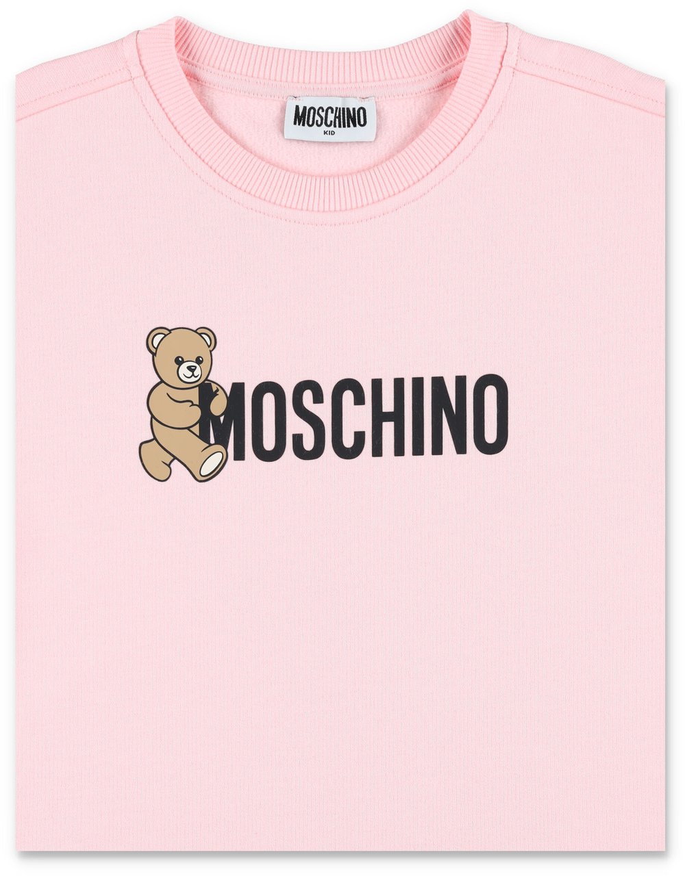 Moschino Over Fleece Dress Logo Rosa Roze
