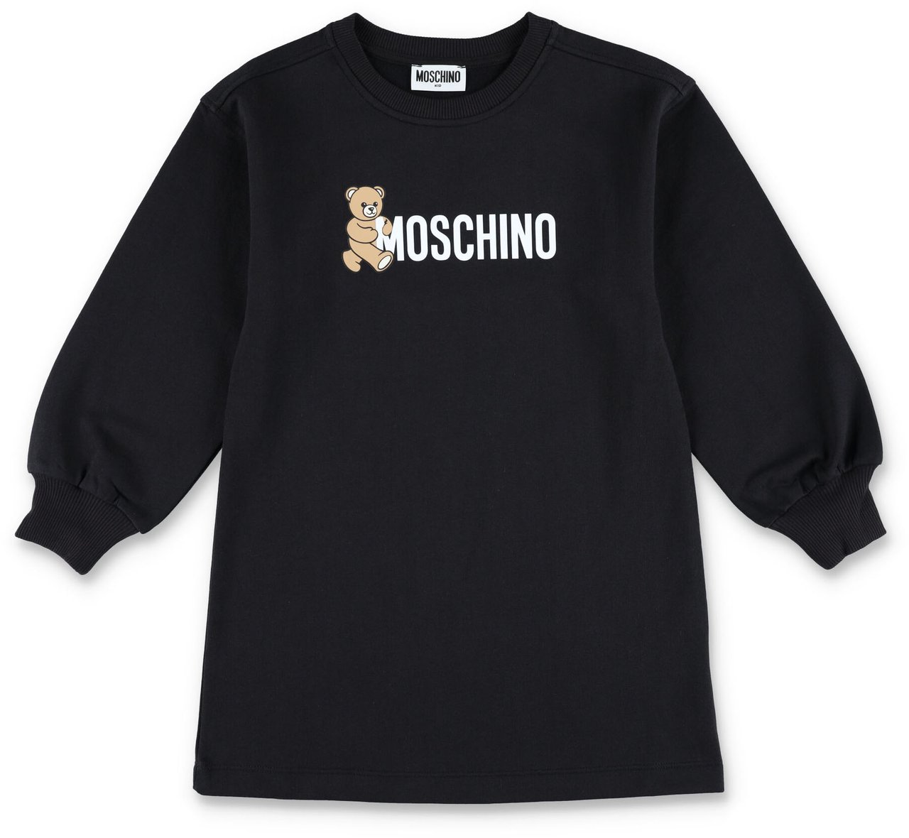 Moschino Over Fleece Dress Logo Nero Zwart