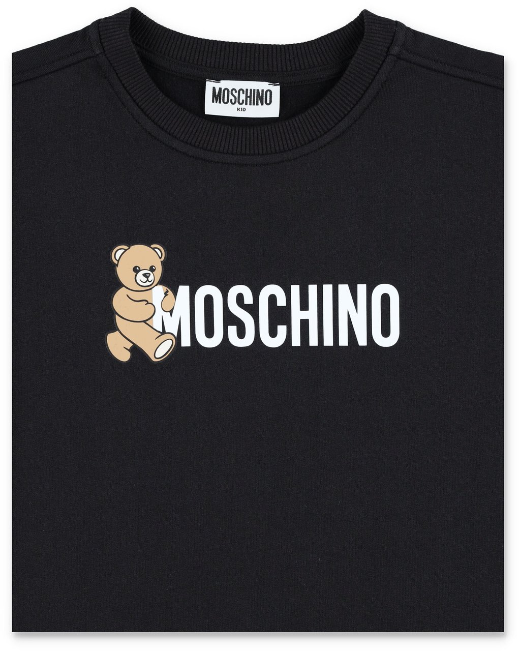 Moschino Over Fleece Dress Logo Nero Zwart