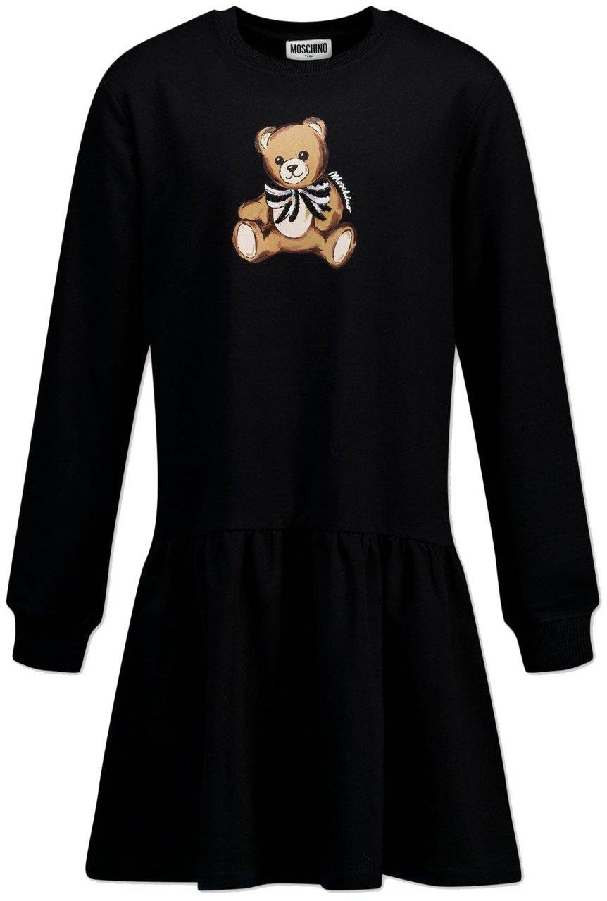 Moschino Moschino Kinder Meisjes Jurk In Zwart Zwart