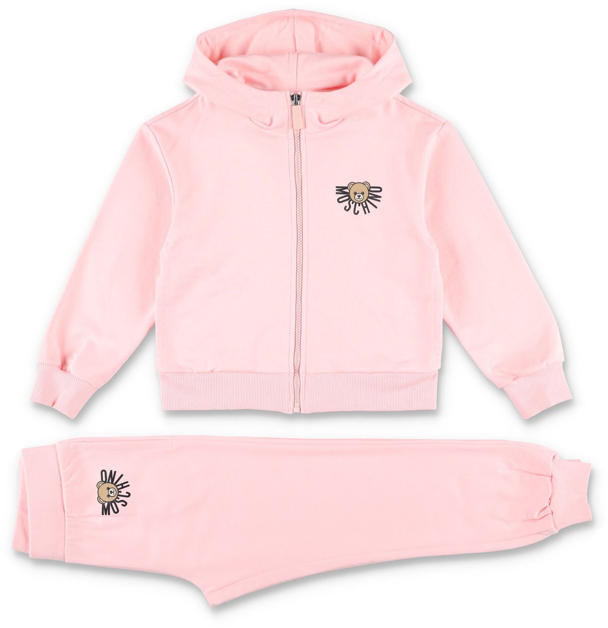 Moschino Set Zip+Jogging Rosa Roze