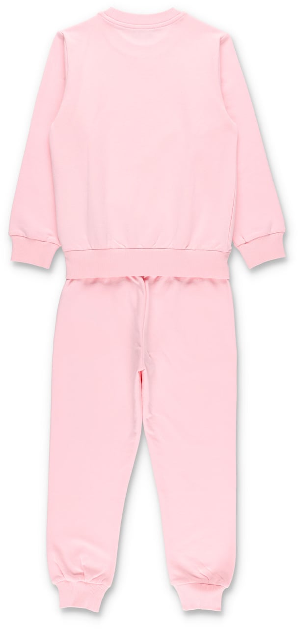 Moschino Set Fleece Hoodie+Jogging Rosa Roze