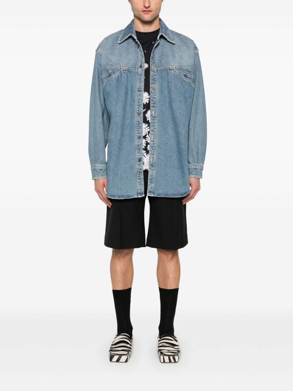 Moschino Shirts Denim Lichtblauw