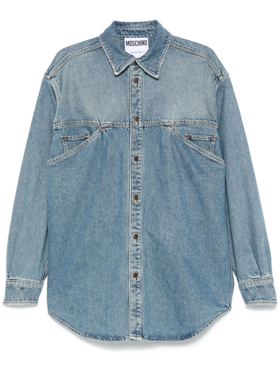 Moschino Shirts Denim Lichtblauw