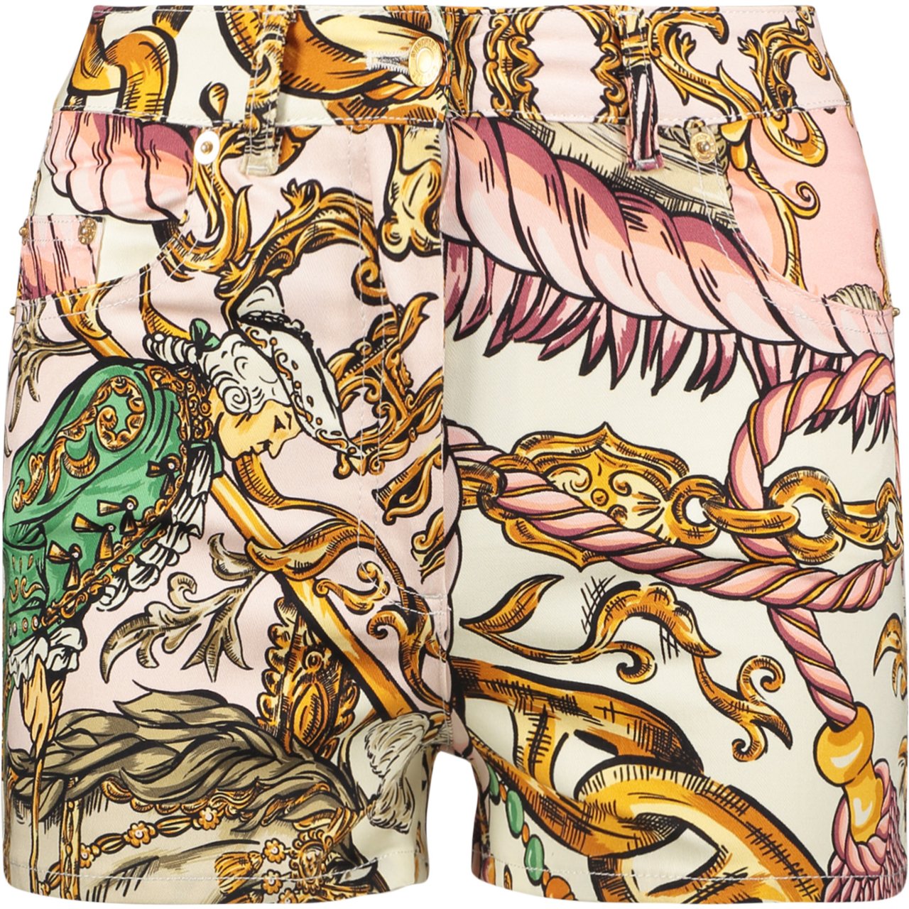 Moschino Printed cotton shorts Neutraal