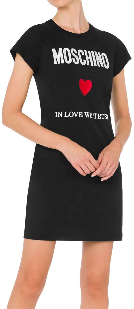 Moschino Moschino Couture In Love We Trust Mini Dress Zwart