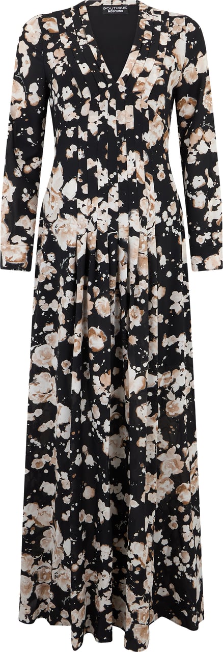 Moschino Long floral dress Zwart