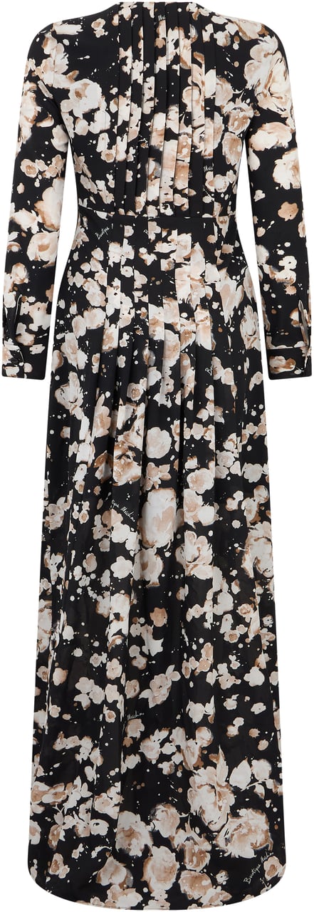 Moschino Long floral dress Zwart