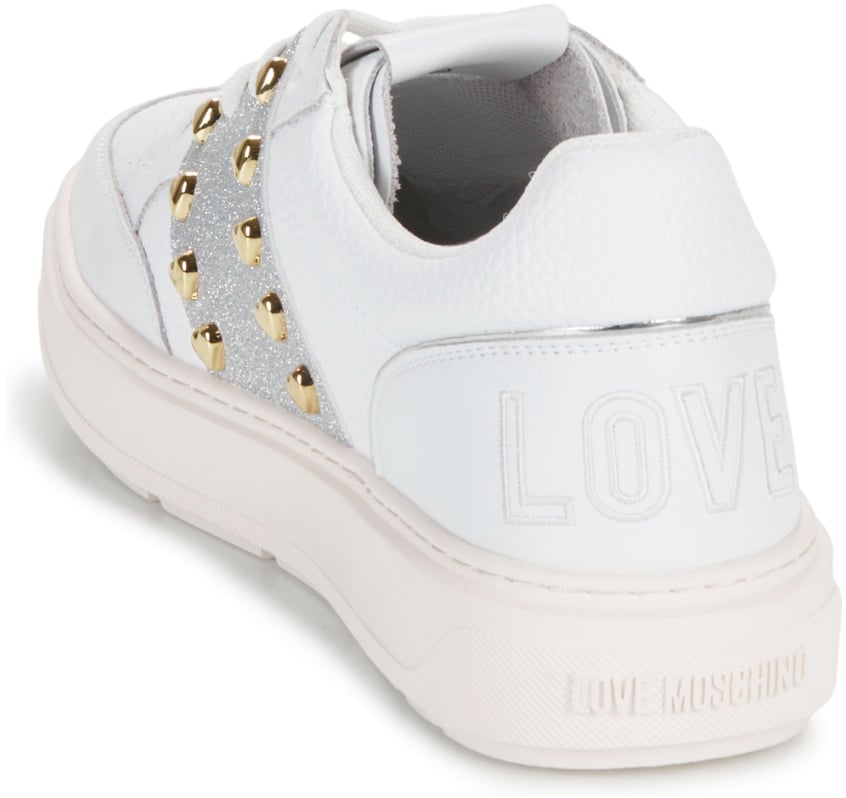 Moschino Bold 40 Studded Sneakers Wit