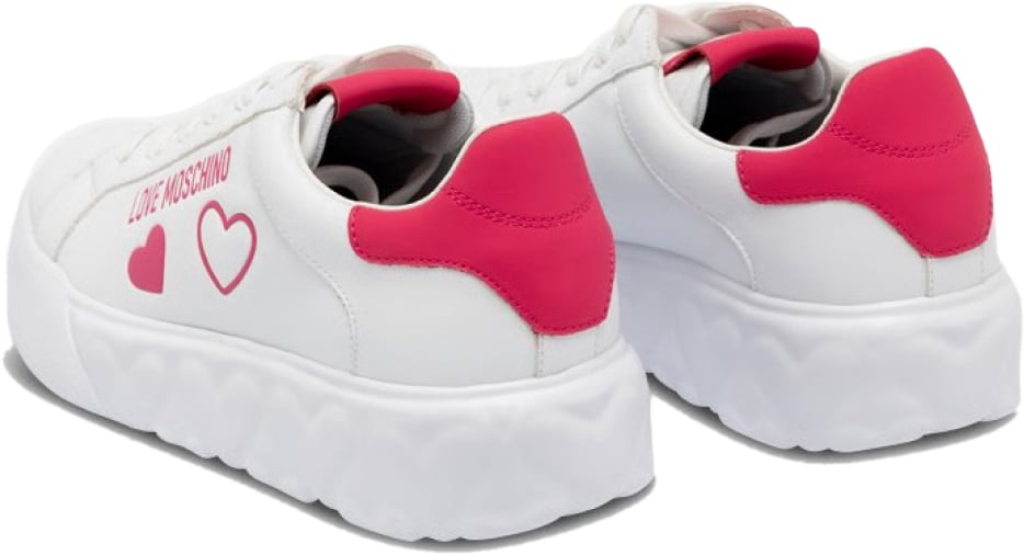 Moschino Heart 45 Logo Sneakers Wit