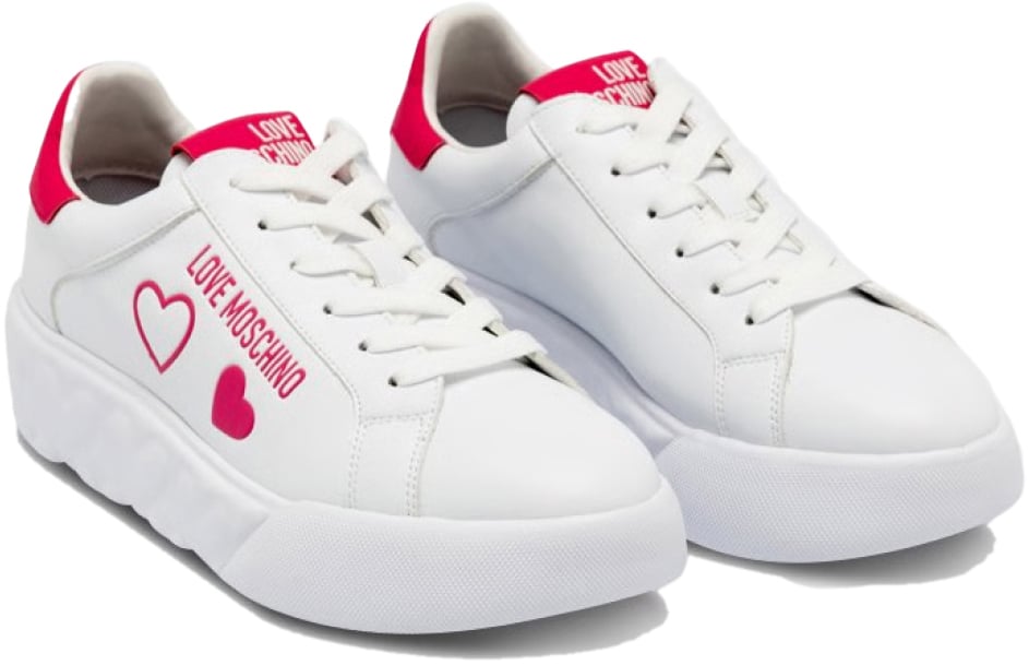 Moschino Heart 45 Logo Sneakers Wit