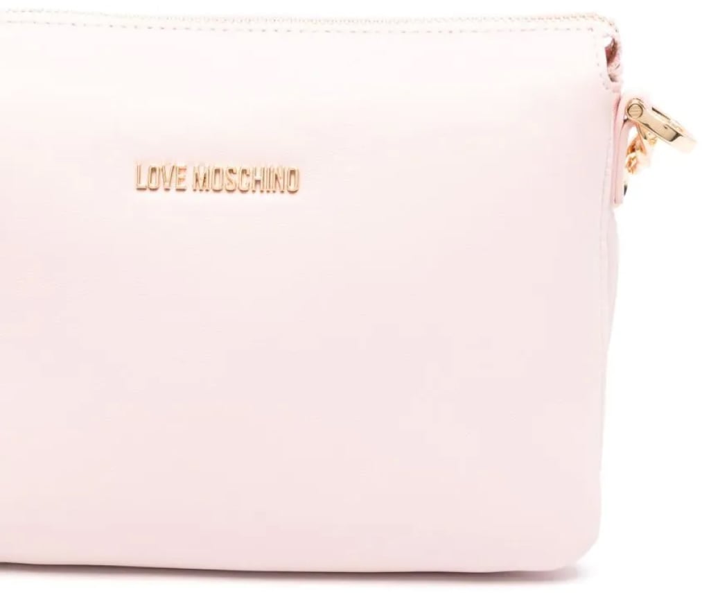 Moschino Chain Link Logo Shoulder Bag Roze