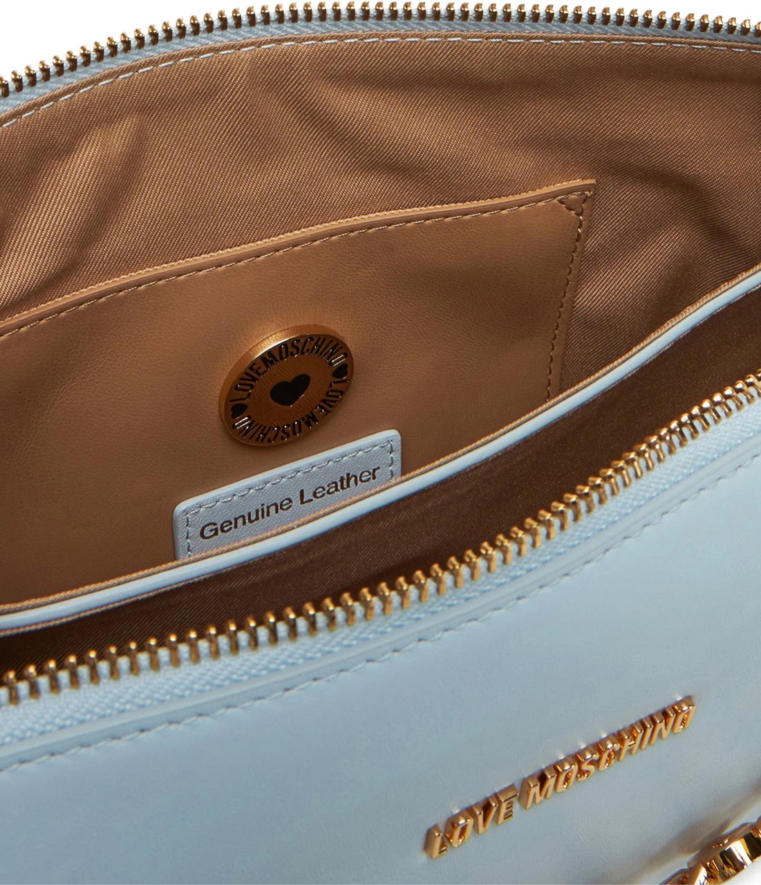 Moschino Chain Link Logo Shoulder Bag Blauw