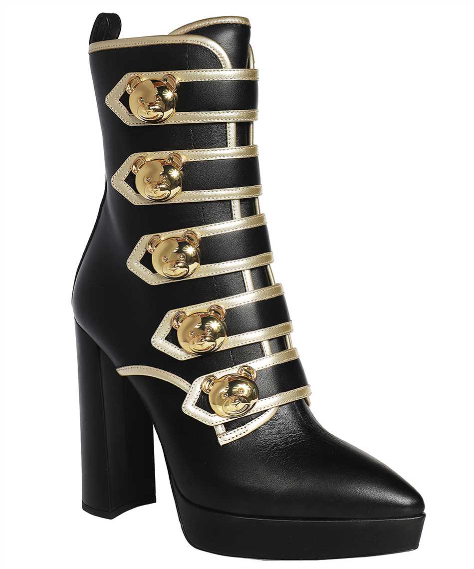Moschino Leather ankle boots Zwart