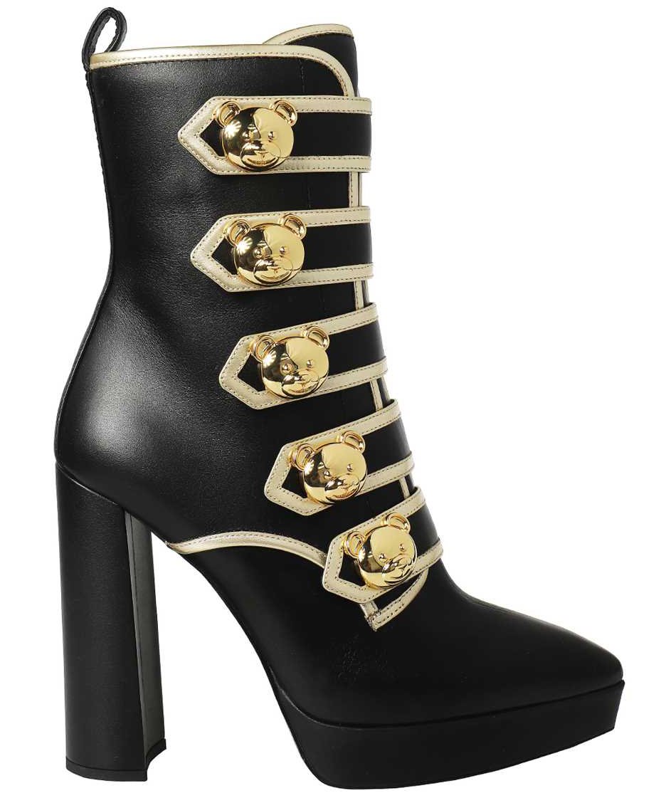 Moschino Leather ankle boots Zwart