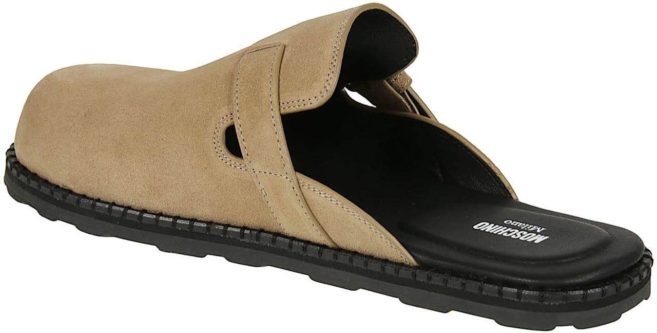 Moschino Logo Sandals Brown Bruin