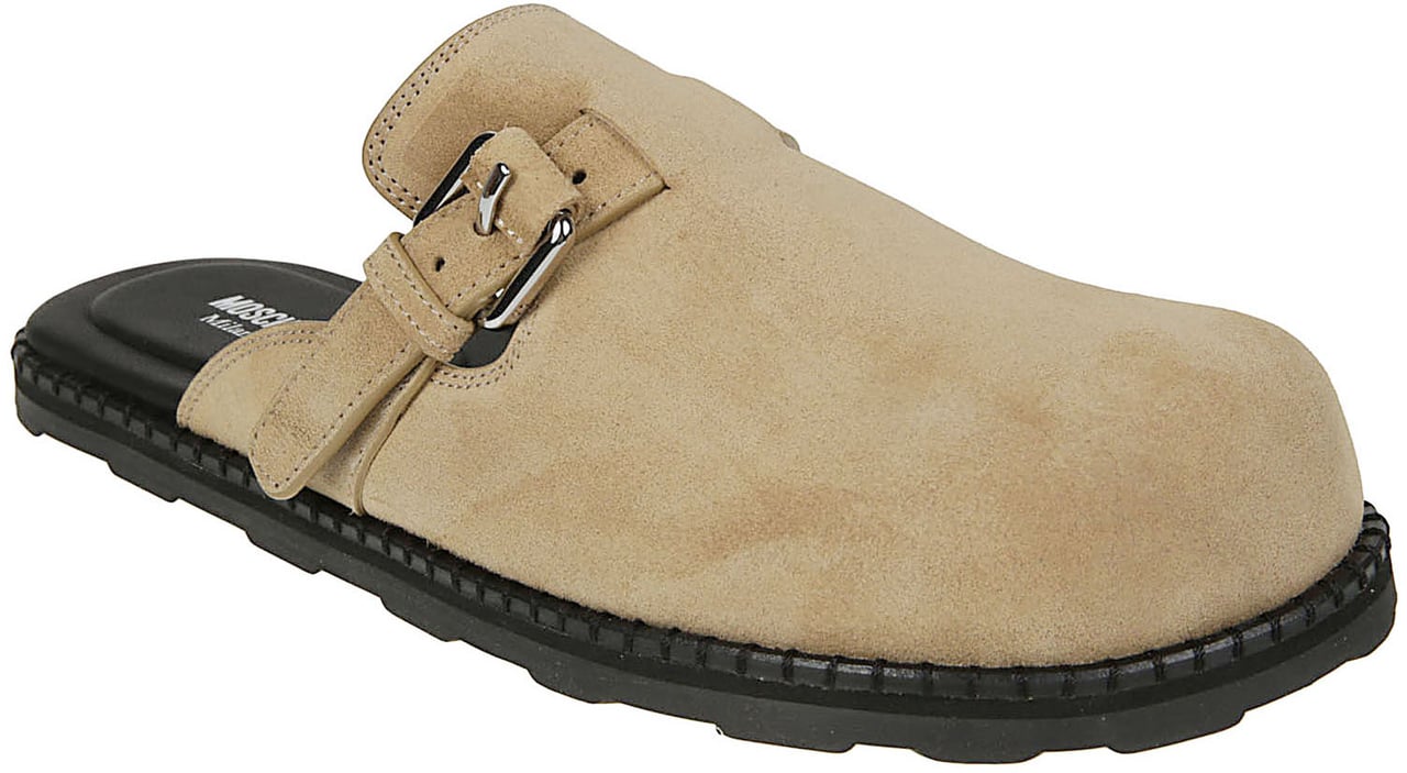 Moschino Logo Sandals Brown Bruin