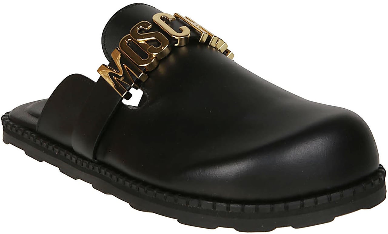 Moschino Logo Sandals Black Zwart