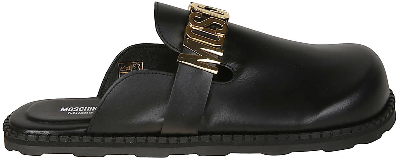 Moschino Logo Sandals Black Zwart