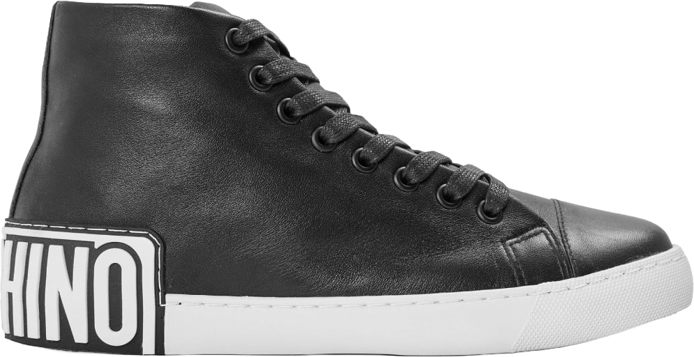 Moschino Vulc 25 Logo Mid-top Sneakers Zwart