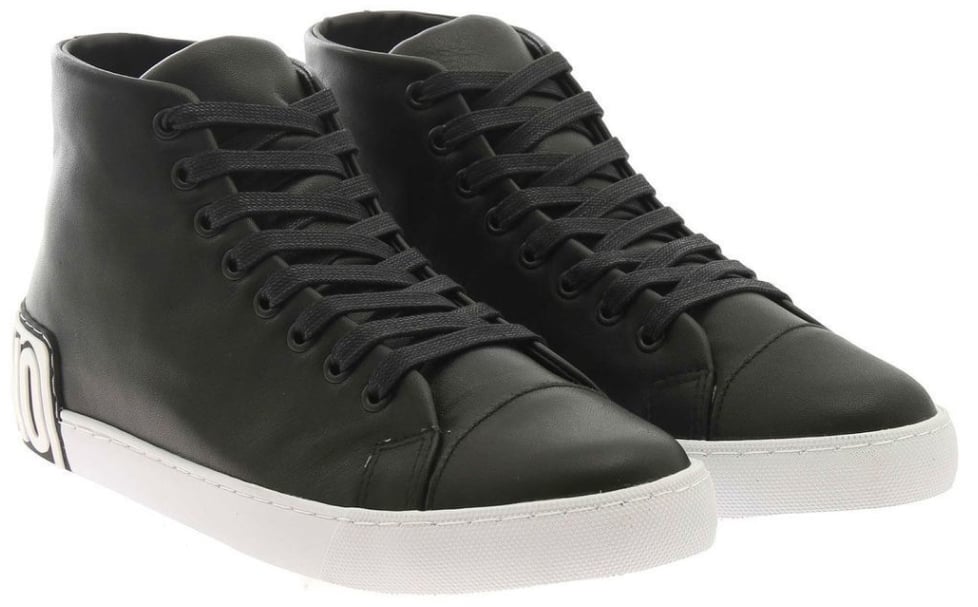 Moschino Vulc 25 Logo Mid-top Sneakers Zwart