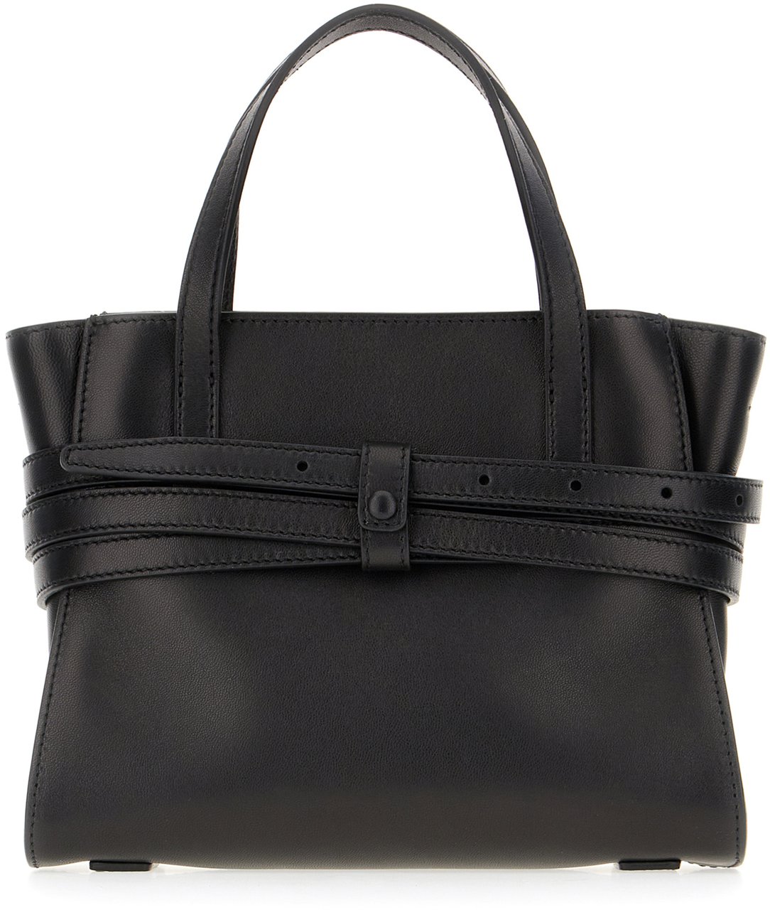 Moschino Moschino Black nappa leather Tie Me handbag Zwart