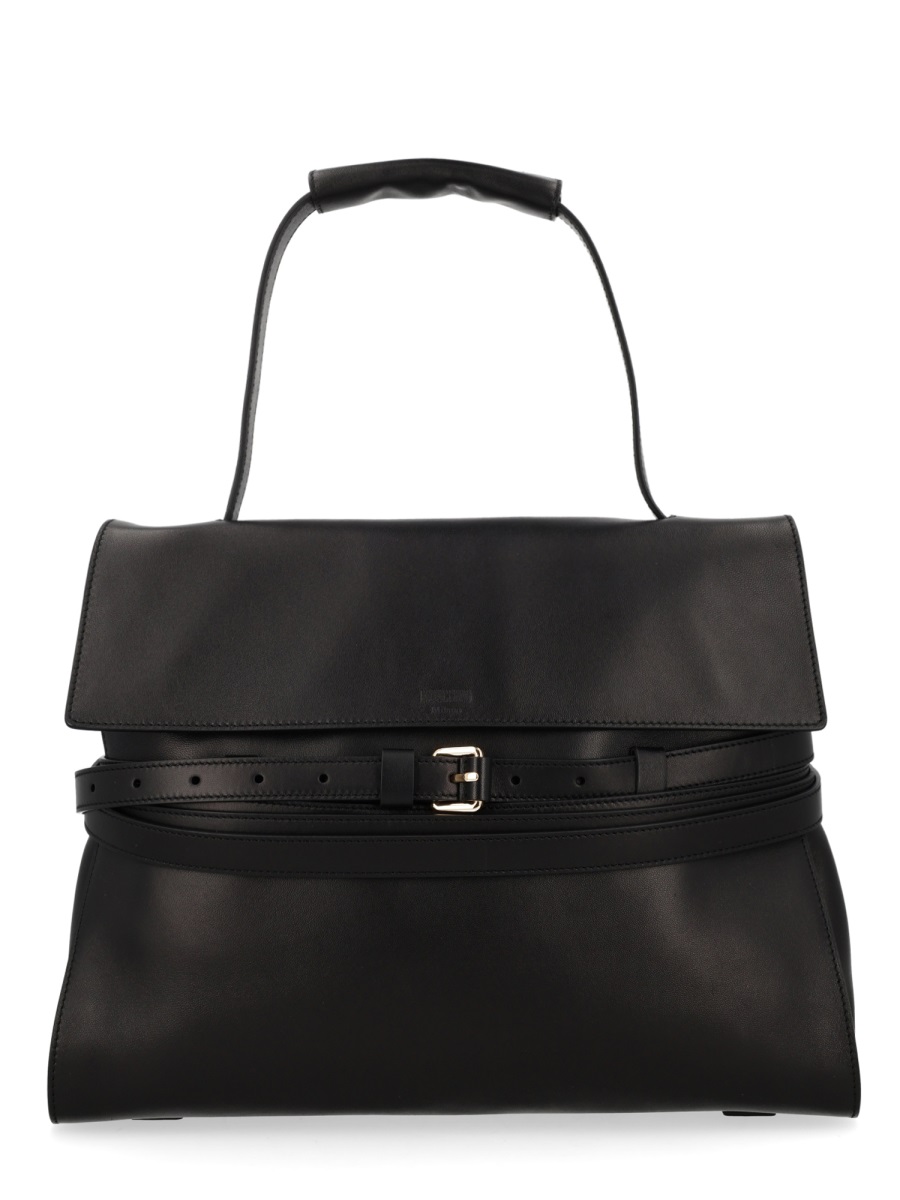 Moschino Tie Me Medium Buckle Handbag Zwart