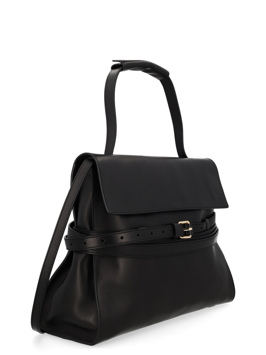 Moschino Tie Me Medium Buckle Handbag Zwart