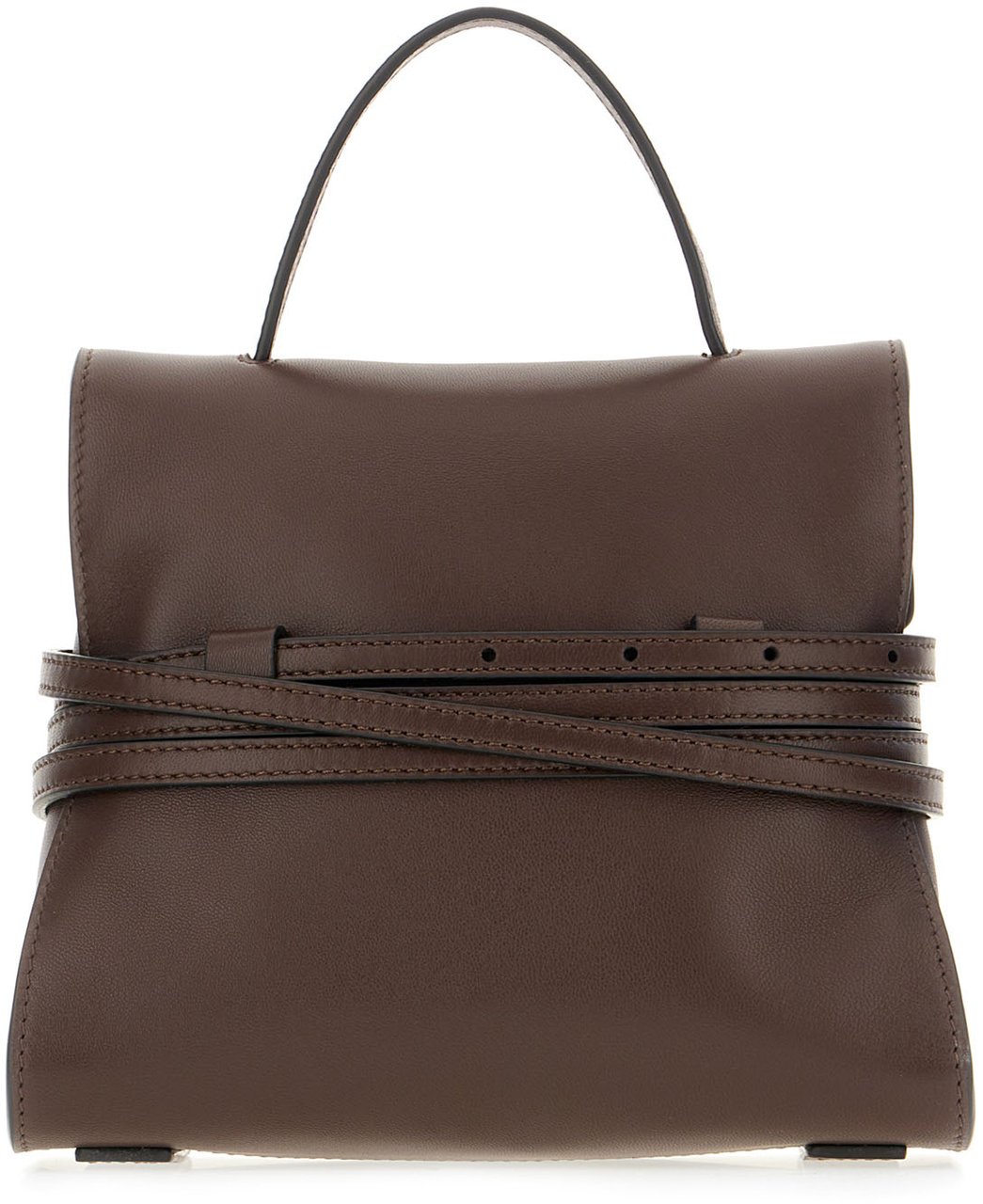Moschino Moschino Chocolate nappa leather small Tie Me handbag Bruin