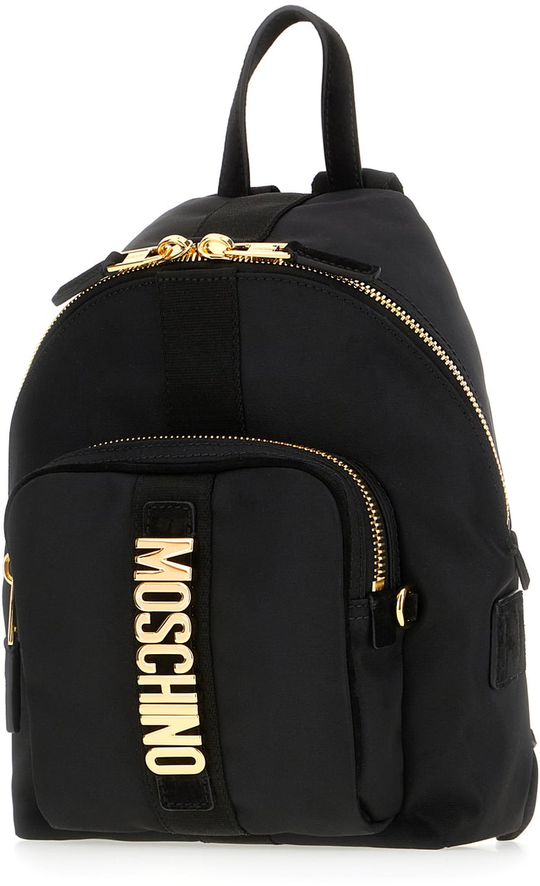 Moschino Moschino Black canvas backpack Zwart