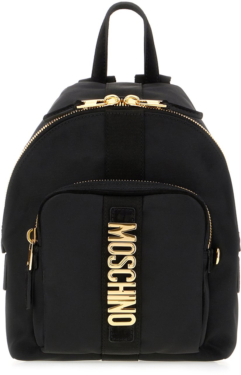 Moschino Moschino Black canvas backpack Zwart
