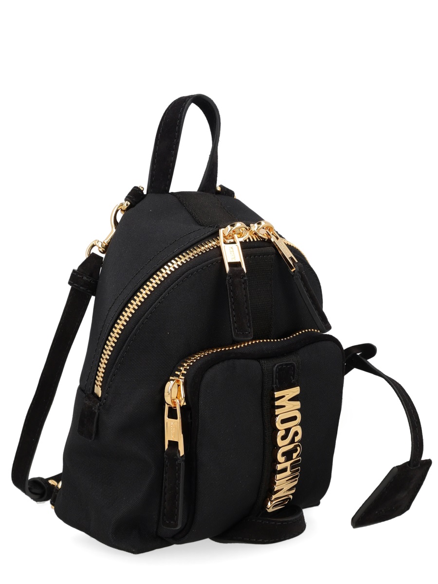 Moschino Carry Me Compact Rounded Backpack Zwart